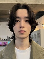 バイフィフス 原宿/表参道(by fifth)&nbsp;原宿カルマパーマメンズカットセンターパートウルフマッシュ30代