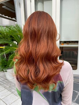 【DIFINO 青山】透明感オレンジブラウン/レイヤーカット