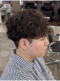 仙台メンズパーマルーズパーマシースルーマッシュウルフゆるめ