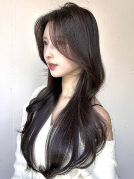 エインアンリー 明治神宮前(AIN.ANLY.) オリーブグレー大人ガーリー韓国ヘア