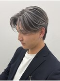 カット ハイライト 筋感カラー ホワイトメッシュ