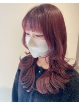ジルフラン(JILL franc) レイヤーカット3/7ボルドーカラー