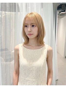 ハーツオオサカ(HE:ARTS OSAKA) ハイトーンがかわいい韓国くびれボブ