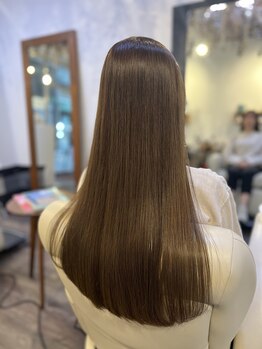 ヘアーアンドビューティジョウ(hair&beauty JOU)の写真/憧れのさらさら艶髪へ導く！縮毛矯正が得意な美容室で理想のスタイルを叶えませんか？