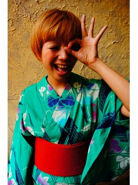 ヘアーアトリエ トムボーイ(hair aterie TOM BOY) ショートDE浴衣!