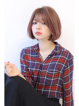 オーロ 宝塚店(ORO) ローライトココアブラウン大人かわいいゆるふわシアーカラーボブ