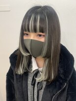 トロニー(TLONY) 渋谷 シールエクステ顔まわりインナーカラー/カーキベージュ