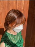ボブ×インナーカラーオレンジ/刈り上げボブ◎20代30代40代50代