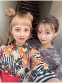 お団子&ルーズアップ