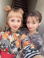 ヘアメイク アンク&nbsp;お団子&ルーズアップ