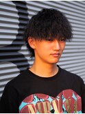 メンズウルフ ツイスパウルフ マッシュウルフ 黒髪 1