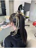 ポニーテールスタイル/ヘアアレンジ/ヘアセット/成人式/卒業式