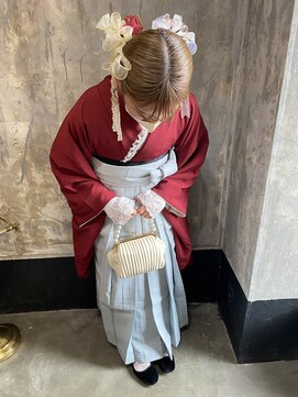 フルアヘッド(FULL A HEAD) 【卒業式セット】リボン埋め尽くしツインアレンジ