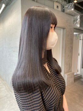 ジーナ 船橋(Zina) 髪質改善＊ロングレイヤーグレーベージュ＊美髪【Zina船橋】