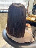 艶髪/ミディアムストレート/ショコラブラウン艶髪20代30代40代