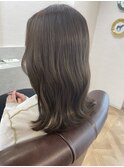 ＊アッシュベージュ×切りっぱなしロブ＊