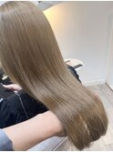 アッシュベージュ/巻ける縮毛矯正