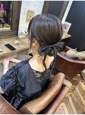 岡田≫結婚式お呼ばれタイトシニヨン