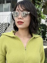 アミー 駒澤(Ammy komazawa)&nbsp;ボブ/ニュアンスパーマ/オリーブベージュカラー/透明感カラー