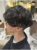 メンズ/スパイラルパーマ/マッシュショート