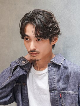 メンズヘアセンス 渋谷(MEN'S HAIR SENSE) フェザーパーマ/センターパート/ニュアンスパーマ/メンズ/眉毛