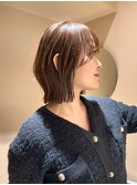 酸性ストレート/縮毛矯正/ボブ/ミディアム/切りっぱなし/横浜