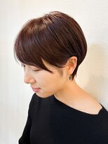 ソウ アオヤマ(SO aoyama)&nbsp;コンパクトショート　丸み　大人かわいい　ピンクブラウン