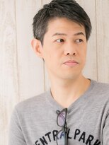 メンズヘア ビーセカンド 草加店(MENS HAIR B-2) 大人ブラック短髪ツーブロック刈り上げメンズショートa1草加