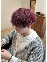 ビハインドザカーテン(BEHIND THE CURTAIN)&nbsp;メンズ×波巻きパーマ×ツートーンカラー
