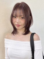 ゼスト パーク(ZEST PARK)&nbsp;ウルフレイヤーシャギー顔まわりカットボルドーカラー　kanon