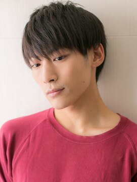 メンズヘア ビーセカンド 草加店(MENS HAIR B-2) ビジカジダークブラウンナチュラルフルバングショート20代30代a1