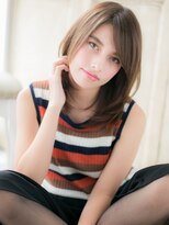 ブルー(BLUE)&nbsp;*CUORE水戸*…グラマラスなシースルーカラー☆前下がりセミディb