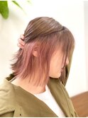 【Noci】切りっぱなしボブ×インナーピンク