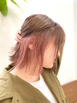 ノチ(Noci) 【Noci】切りっぱなしボブ×インナーピンク