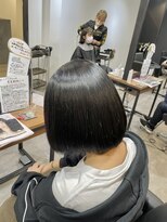アールヘアー(ar hair)&nbsp;【市川諒】ツヤBLACKまるボブ