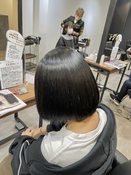 アールヘアー(ar hair) 【市川諒】ツヤBLACKまるボブ