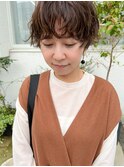 マッシュショート×パーマ