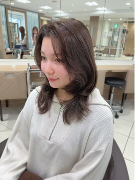 アッシュ 高円寺店(Ash) レイヤーウルフカット×モカブラウン