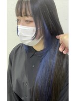 ソイア 春日井店(Soea) ケアブリーチ　ブルーインナーカラー　スーパーロング