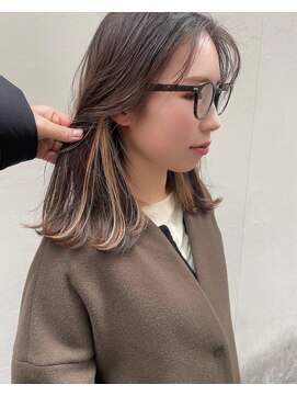 レブ 三条河原町(Reb,) インナーカラー×ベージュ