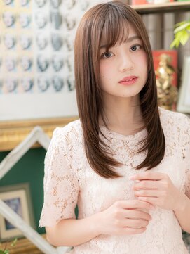 カバーヘア イヴ 戸頭店(COVER HAIR EVE) 大人かわいい斜めバングミルクティーアッシュc5戸頭20代30代40代