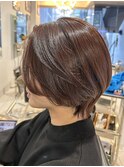 ショート×ピンクブラウン 20代30代40代50代