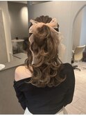 推し活ハーフアップ