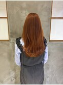 オレンジベージュロング【acala吉祥寺/アカラ/縮毛矯正/髪質改善