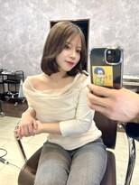 シオ ヘアー デザイン(Sio. hair design)&nbsp;ブリーチ無し透明感オリーブカラー