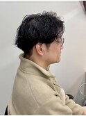 メンズカットツイストスパイラルパーマシャドウパーマショート