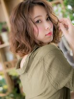 カバーヘア ブリス 大宮西口(COVER HAIR bliss) かきあげ前髪小顔前下がりくせ毛風大人ボブh4大宮20代30代40代