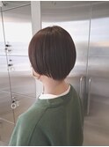 20代30代夏カラー透明感ショートボブ×ひし形小顔カット