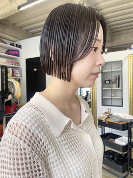 ヌード(NUDE) NUDE20代30代 ミニボブ 切りっぱなしボブ前下がりボブ