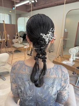カルパ(calpa) 結婚式お呼ばれヘア　編みおろしヘア